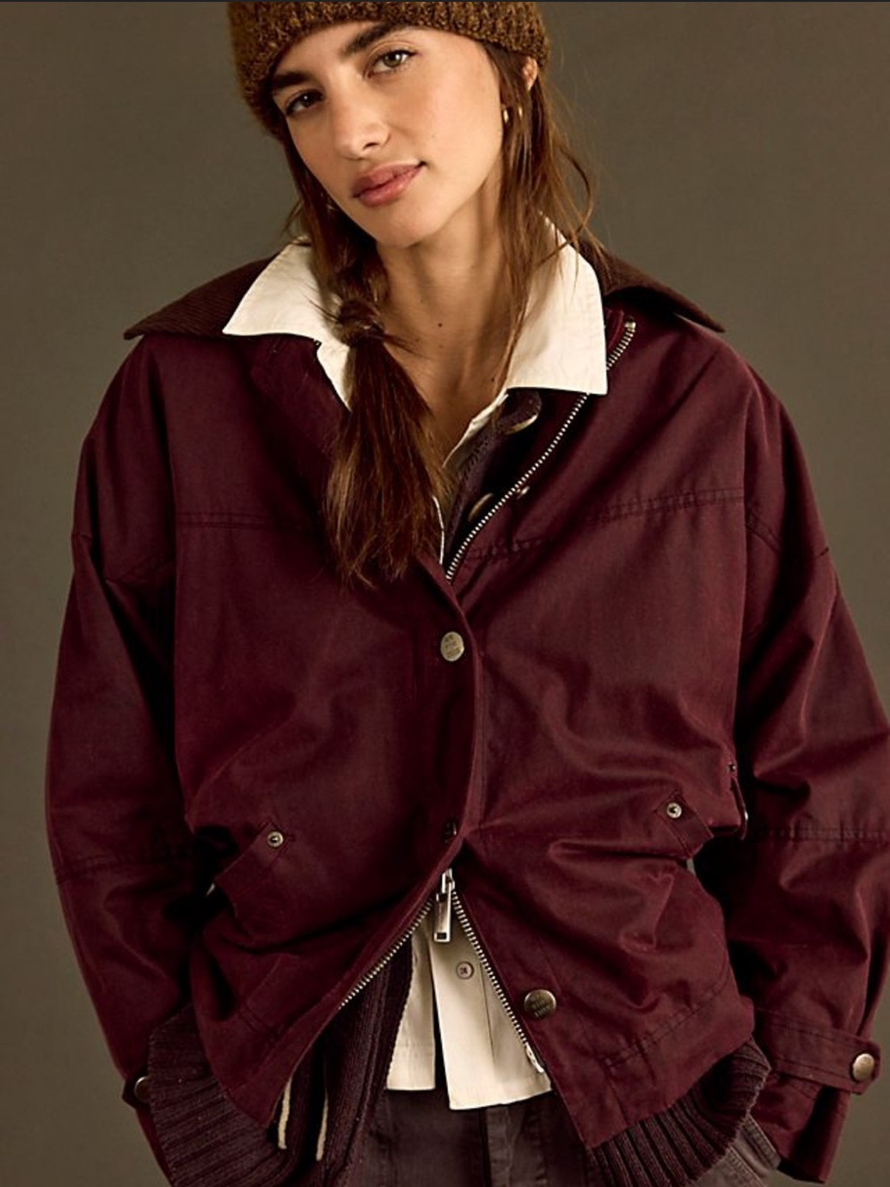 Free People Cori Waxed Jacket in Port Royal Size Small Brand new w Tags